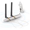 Bingfu Antenna WiFi 2,4 GHz 5,8 GHz 3dBi MIMO RP-SMA Maschio + Cavo 20cm da Presa Micro Coassiale 0.3mm + Copertura Slot PCI per Scheda di Rete Wireless Mini PCI Express PCIE Router WiFi Laptop PC