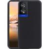 Generico Compatibile con TCL 50 5G / TCL T613K-2ALCA112 Copertura Custodia Cover Protezione Gel Silicone TPU Morbida Matte Slim Case (Nero)