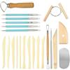 FINEASY 22 Pezzi Kit Ceramica, Attrezzi Ceramica, Strumenti Argilla, Sculpting Tool, Strumenti per Modellare Argilla, Kit Argilla Senza Cottura per Intaglio Scultura, Modellazione e i Principianti
