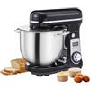 BioloMix BM601 Impastatrice planetaria da cucina da 1200W , capacità 6L, ciotola in acciaio inox - Nero