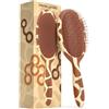 FRAMAR Spazzola Capelli Rettangolare per Donne e Uomini - Spazzola Districante per Capelli Bagnati e Asciutti - Wet Brush - Motivo Giraffa