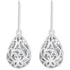 Tuscany Silver Orecchini a goccia placcati rodio da donna in argento sterling