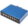 DIGITUS DISITUS Switch industriale Gigabit Ethernet a 16+2 porte gestito L2