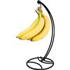 Relaxdays Portabanane Relaxdays, Metallo, H x D: 33,5 x 15 cm, previene ammaccature, Supporto per Banane, Nero