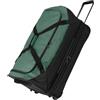 Travelite Borsa da viaggio trolley con ruote in materiale idrorepellente, Basics bagaglio morbido con soffietto espansione, 70 cm, 98-119 litri, Verde
