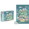 Janod - Puzzle 15 pezzi - Evasione - Per Adulti Adolescenti e Bambini - Fabbricazione Europea e Certificazione FSC - Dai 1 Anni, J2514