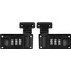 SEIWEI 2 custodie per bagagli con serratura digitale a combinazione a 3 cifre, chiusura a chiave per password a 3 cifre, accessori di ricambio per borsa portaoggetti cassetta degli attrezzi valigia (nero)