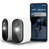Arlo Essential 3 XL Telecamera WiFi Esterno Senza Fili, 2K, Telecamera WiFi Interno, Batteria Da 24 Mesi*, Sirena Allarme Casa, Sensore Di Movimento, Prova Inclusa Secure, 2 Telecamere, Bianche