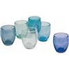 Set 6 Bicchieri Acqua in Pasta Di Vetro Soffiato 300 ml VdE Tivoli 1996 Acapulco Marea
