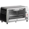 Fornetto Elettrico 750W 10 Litri con Griglia e Teglia Argento e Nero