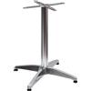 Base per Tavolo da Giardino con Piede a 4 Razze in Alluminio Silver