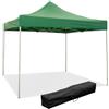 Gazebo Richiudibile Pieghevole 3x3m in Acciaio e PVC Impermeabile Verde