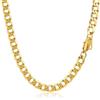 PROSTEEL Collana Uomo Catena Cubana Barbazzale Grande Largo 6mm, Lunghezze 45 cm, Acciaio Inossidabile Placcato Oro 18K, Oro, Hip Hop Punk, con Confezione Regalo