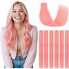 SEGOHAIR - Extension con clip in capelli veri, 6 pezzi, clip singolo, extension per capelli lisci, naturale per donne e ragazze, rosa, 25 cm, 31 g