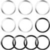 KSBBHDS 10 Anelli di Metallo Magnetici per Cellulare - Piastre e Supporto Magnetico, Cover con Anelli di Sicurezza (Argento)