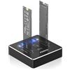 FIDECO M.2 NVME SATA SSD Enclosure, USB 3.2 Gen 2 10Gbps Case Esterno, Duplicatore di lettori NVMe, supporto clone offline, UASP e trim, design in alluminio