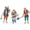 Moranduzzo Uomo e Donna c/Legna e Uomo c/Pala per Presepe da Cm 10 Scala 1:20-Statuine Presepe Indistruttibili-Stile 700', Pittura Rifinita a Mano, Prodotto Ufficiale, Made in Italy, Scultore M. Landi