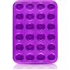 Belmalia Teglia per Mini Muffin, Silicone, 34 x 24 x 2 cm, 24 Stampi, Rivestimento Antiaderente Cupcake Brownie Budino Viola
