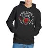 Stranger Things Hellfire Club Invert Felpa con Cappuccio Unisex, Nero, L