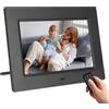 TSITSC Cornice elettronica da 7 pollici, 1024 x 600 IPS, cornice digitale calendario/funzione orologio/musica/lettore foto/video con telecomando, supporta scheda USB/SD