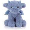 Apricot Lamb Peluche a forma di drago blu scuro, per bambini, morbido e carino, per bambine e ragazzi, morbido drago blu scuro, 20 cm