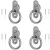 FINELYCR 4 Pezzi Anellos per Legare Cavalli, Acciaio Inossidabile 304 Anello per Legare il Cavallo, Anello Metallico Ad Occhiello in Acciaio Inox Spessore 5 mm, Adatto per Scuderie, Studi di Yoga
