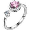 Aurora Tears Birthstone Anello Regolabile in Argento Sterling 925 Splitter Birthstone Aperto Anello Nascita Pietra Gioielli Regalo per Uomini e Donne DR0090 e Placcato Oro