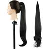 IMISSU Estensione coda di cavallo lunga Coda di cavallo Accessorio per posticci per capelli flessibile Capelli graziosi sulla festa (Nero)