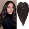 RUNRAYAY Topper per capelli da 25 cm per donna, copertura 3D a 360°, frangia a clip per uso quotidiano, colore scuro