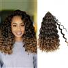 Enbeautiful 14 Inch 8 confezioni pre-looped ocean Wave Crochet Hair Pre-Twisted Deep Water Beach Curly Braiding Hair Synthetic Boho Wavy Curly Hair Extensions for Women(14 Inch,T30#)