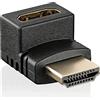 CABLEPELADO - Adattatore HDMI a gomito, angolo di 270°, adattatore HDMI ad angolo, da maschio a femmina, contatti placcati in oro, compatibile con Full HD 3D e 4K