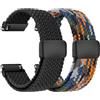 chinbersky Nylon Intrecciato Cinturino 20mm con Chiusura Magnetica, Cinturino Smartwatch 20mm Elasticizzato per Samsung Galaxy Watch 7/6/5/4/FE/5 Pro/6&4 Classic/Active 2/Amazfit gts 4 3 2