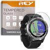 REY Pellicola salvaschermo per Garmin Fenix 5 47mm - Fenix 5 Plus 47mm - INSTINCT 3 50MM,Vetro temperato, di qualità Premium