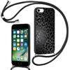 Foonary Cover con Cordino per Apple iPhone 8/7/SE 2020/SE 2022 4,7, Custodia con Laccio Collana Tracolla Aesthetic Disegni Morbido TPU Necklace Regolabile Protettiva Corda Case per iPhone8,Leopardata