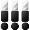 Icyowls 9 pezzi Piastrine metalliche per supporto magnetico telefono auto, piastre di ricambio con pellicola adesiva, compatibili con supporti magnetici auto, set rotonde e rettangolari