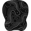 EooCoo Tappetino Mouse con Comodo Supporto per Il Polso, Gaming Mousepad Ergonomico con Poggiapolsi in Memory Foam, Resistente all'Usura, Ufficio Mouse Pad, Accessori Scrivania, Mappa Topografica Nero