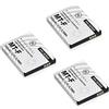 Wicked Chili 3 Pezzi Batteria Compatibile con AVM Fritz! Fon C5 / C4/M2 /Fritzfon Telefono Sostituzione della Batteria supplementare per L'Originale AVM Fritz Fon 312BAT006, 312BAT016 (750mAh Li-Ion)