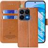 FMPCUON Cover per Honor X8a(6.7),Cover in Pelle Honor X8a(6.7),Flip Wallet Case Custodia in Pelle PU Premium,Slot per Schede,con Magnetica a Scatto per Honor X8a(6.7),Marrone
