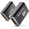 deleyCON 2 Pezzi Giunto HDMI 2.1 8K (48G, Ultra High Speed) Adattatore Accoppiatore 8K@60Hz 4K@120Hz 2K@144Hz/165Hz EARC HDCP 2.3/2.2 DTS:X per HDR Dolby Atmos TV PS5 Xbox Soundbar Monitor - Nero