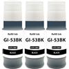 Supply Guy 3x Inchiostro compatibile con Canon GI-53 PGBK Nero per Pixma G 550 G 650
