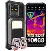 AGM G3 Pro Smartphone Rugged Fotocamera Termica (512x384, 25 FPS), (12+12) GB + 512 GB [TF 1 TB], Impermeabile Potente Altoparlante da 5 W, luce Campeggio, Ricarica Wireless 10000 mAh Batteria