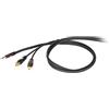 Proel DHG520LU3 Cavo assemblato professionale INSERT con connettori stampati Die Hard Gold jack 3,5 mm stereo a 2 spina RCA - 3mt.