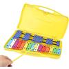 ANGGREK 25 Toni Xilofono Alluminio per Bambini Note Chiare Melodiche Affidabile Duraturo Coinvolgente Colorato Portatile Conveniente Tasti Precisi di Qualità