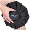 Neotech Care Borsa del ghiaccio per lesioni, gonfiore, mal di testa, sollievo dal dolore, primo soccorso, con coperchio a vite, riutilizzabile, ricaricabile e impermeabile, 28 cm, nero