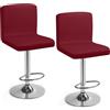 Eozakavod Coprisedie da Bar con Schienale Set di 2 Facile da Pulire Fodere per Sedia Elastiche per Rinnovare e Proteggere Sedie da Cucina, Bar, Giardino‌ (Rosso, Set di 2)
