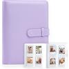 Amimy 128 tasche Album fotografico per Fujifilm Mini LiPlay 11 12 9 8+ 8 7S fotocamera istantanea, per Polaroid SnapTouch PIC-300 Z2300 Mint Zip (viola)