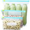 Fonyiunce 45 Pezzi Sacchetti Freezer Riutilizzabili, Senza BPA, Sacchetti Congelatore Zip Grandi Medi e Ppiccoli, con Fondo Espandibile, per Conservare,Congelatore,Salva Freschezza