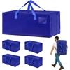 Ecofocet Set da 4 Borse da trasloco extra large, Scatole trasloco con cinghie per zaino, zip e manici resistenti, Borsa Portaoggetti Grande in Poliestere, impermeabili Borsa di stoccaggi per piumoni, vestiti