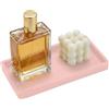 BLESWIN Vassoio Da Bagno In Silicone, Vassoio Per Cosmetici, Piccolo Vassoio Decorativo Per Mobili Da Banco Da 10x20 Cm, Organizer Per Lavello Da Cucina Per Strofinare Profumi, Gioielli, Candele(Rosa)