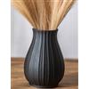 NUPTIO Ceramica Nero Vaso per Fiori: 20,5 Moderno Pampas Vasi per Camera Soggiorno Cucina Salotto Tavola - Decorativi Boho Centrotavola per Pasqua Interno Casa